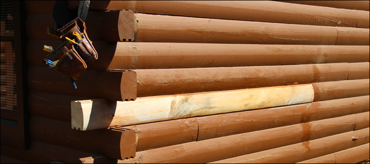 Log Home Damage Repair  Davie County,  North Carolina